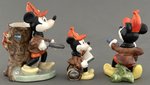 MICKEY MOUSE AS HUNTER GOEBEL FIGURINE TRIO