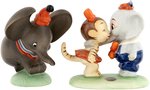 DUMBO AND ELMER ELEPHANT & TILLIE TIGER GOEBEL FIGURINE PAIR.