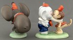 DUMBO AND ELMER ELEPHANT & TILLIE TIGER GOEBEL FIGURINE PAIR.