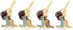 FANTASIA - SORCERER'S APPRENTICE HAGEN-RENAKER MAGIC BROOM FIGURINES LOT OF FOUR.