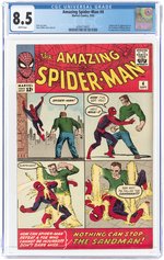 AMAZING SPIDER-MAN #4 SEPTEMBER 1963 CGC 8.5 VF+ (FIRST SANDMAN).