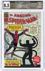 AMAZING SPIDER-MAN #3 JULY 1963 CGC 8.5 VF+ (WINNIPEG PEDIGREE - FIRST DOCTOR OCTOPUS).