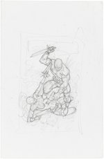 DEADPOOL CORPS #9 COVER PRELIMINARY PENCIL LAYOUT ORIGINAL ART BY ROB LIEFELD.