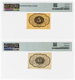 LOT OF 13 PMG GRADED FRACTIONAL CURRENCY.