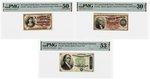 LOT OF 13 PMG GRADED FRACTIONAL CURRENCY.