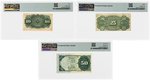 LOT OF 13 PMG GRADED FRACTIONAL CURRENCY.