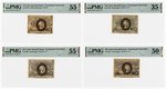 LOT OF 13 PMG GRADED FRACTIONAL CURRENCY.