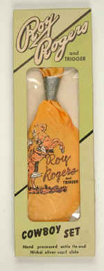 "ROY ROGERS AND TRIGGER COWBOY SET" SATIN TIE AND SCARF SLIDE.