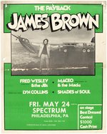 JAMES BROWN "THE PAYBACK" 1974 SPECTRUM PHILADELPHIA, PENNSYLVANIA CONCERT POSTER.