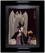 MALEFICENT 1999 DISNEYANA CONVENTION LIMITED EDITION FRAMED ART TILE BY MARC DAVIS.