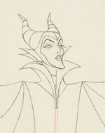 SLEEPING BEAUTY MALEFICENT EXCEPTIONAL ORIGINAL ART PRODUCTION DRAWING.
