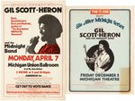 GIL SCOTT-HERON 1974 ANN ARBOR, MICHIGAN CONCERT POSTER PAIR.