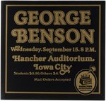 GEORGE BENSON, BILLY COBHAM & MAYNARD FERGUSON 1976-1977 IOWA CITY, IOWA CONCERT POSTER TRIO.