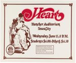 HEART 1977 IOWA CITY, IOWA CONCERT POSTER.