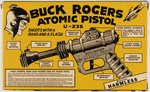 BUCK ROGERS U-235 ATOMIC PISTOL BOXED DAISY GUN (SILVER FINISH VARIETY).