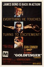 JAMES BOND - GOLDFINGER ONE-SHEET MOVIE POSTER.