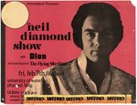 THE NEIL DIAMOND SHOW 1970 WATERLOO, ONTARIO, CANADA CONCERT POSTER.