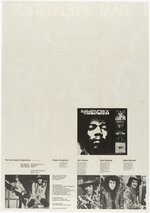 JIMI HENDRIX EXPERIENCE ICONIC 1969 GERMAN CONCERT POSTER FEATURING ART BY GUNTHER KIESER.