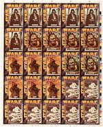 GENERAL MILLS ADPAC STAR WARS "CREATURE STICK-ONS" TRIX CEREAL PREMIUM STICKER CARDS UNCUT SHEET.