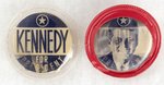 PAIR OF KENNEDY FOR PRESIDENT CINE-VUE FLASHER BUTTONS.