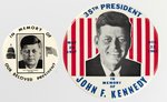 PAIR OF KENNEDY MEMORIAL PORTRAIT BUTTONS.