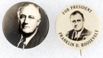 PAIR OF ROOSEVELT PORTRAIT BUTTONS.