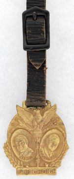 OUR CHOICE HARDING AND COOLIDGE JUGATE BRASS FOB.