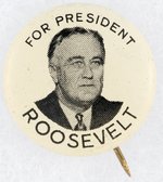 FOR PRESIDENT ROOSEVELT LITHO PORTRAIT BUTTON.