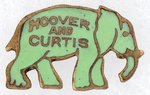 ODD GREEN VARIETY OF HOOVER AND CURTIS ENAMEL ELEPHANT PIN.