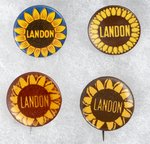 GROUP OF FOUR LANDON CELLO. SUNFLOWER NAME BUTTONS.