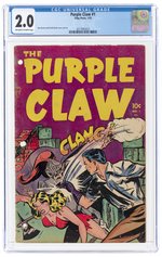 PURPLE CLAW #1 JANUARY 1953 CGC 2.0.