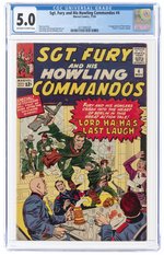 SGT. FURY AND HIS HOWLING COMMANDOS #4 NOVEMBER 1963 CGC 5.0 VG/FINE.