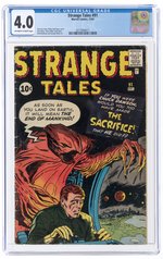 STRANGE TALES #91 DECEMBER 1961 CGC 4.0 VG.