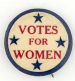 FOUR STAR VOTES FOR WOMEN SUFFRAGE BUTTON.