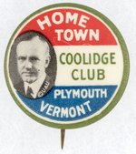 HOMETOWN COOLIDGE CLUB COLORFUL PORTRAIT BUTTON.