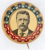 STARS AND STRIPES ROOSEVELT BUTTON.