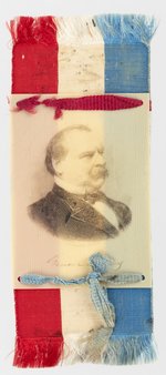 GROVER CLEVELAND RWB PORTRAIT RIBBON.