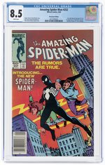 AMAZING SPIDER-MAN #252 MAY 1984 CGC 8.5 VF+ (NEWSSTAND EDITION - FIRST BLACK COSTUME).