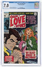 OUR LOVE STORY #5 JUNE 1970 CGC 7.0 FINE/VF.