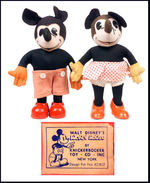 MICKEY AND MINNIE MOUSE CHOICE PAIR OF KNICKERBOCKER DOLLS.