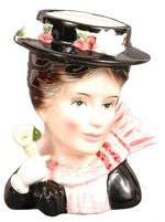 MARY POPPINS CERAMIC HEAD VASE.