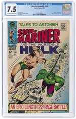 TALES TO ASTONISH #100 FEBRUARY 1968 CGC 7.5 VF- (INCREDIBLE HULK VS. SUB-MARINER).