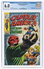 CAPTAIN AMERICA #115 JULY 1969 CGC 6.0 FINE.