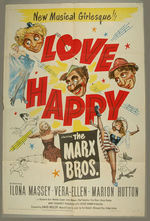 THE MARX BROTHERS “LOVE HAPPY” ONE SHEET POSTER.