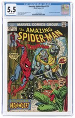 AMAZING SPIDER-MAN #124 SEPTEMBER 1973 CGC 5.5 FINE- (FIRST MAN-WOLF).