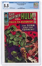 TALES TO ASTONISH #79 MAY 1966 CGC 5.5 FINE- (INCREDIBLE HULK VS. HERCULES).