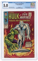 TALES TO ASTONISH #93 JULY 1967 CGC 5.0 VG/FINE (INCREDIBLE HULK VS. SILVER SURFER).