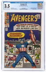 AVENGERS #16 MAY 1965 CGC 3.5 VG- (HAWKEYE, SCARLET WITCH & QUICKSILVER JOIN AVENGERS).