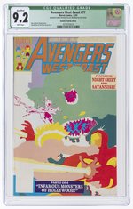 AVENGERS WEST COAST #77 DECEMBER 1991 CGC QUALIFIED 9.2 NM- (RARE PRINTING ERROR).