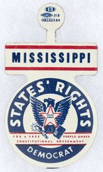 THURMOND: STATES' RIGHTS DEMOCRAT 1948 MISSISSIPI THIRD PARTY TAB.